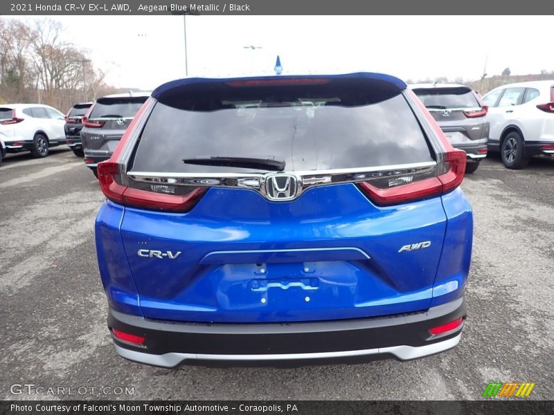Aegean Blue Metallic / Black 2021 Honda CR-V EX-L AWD