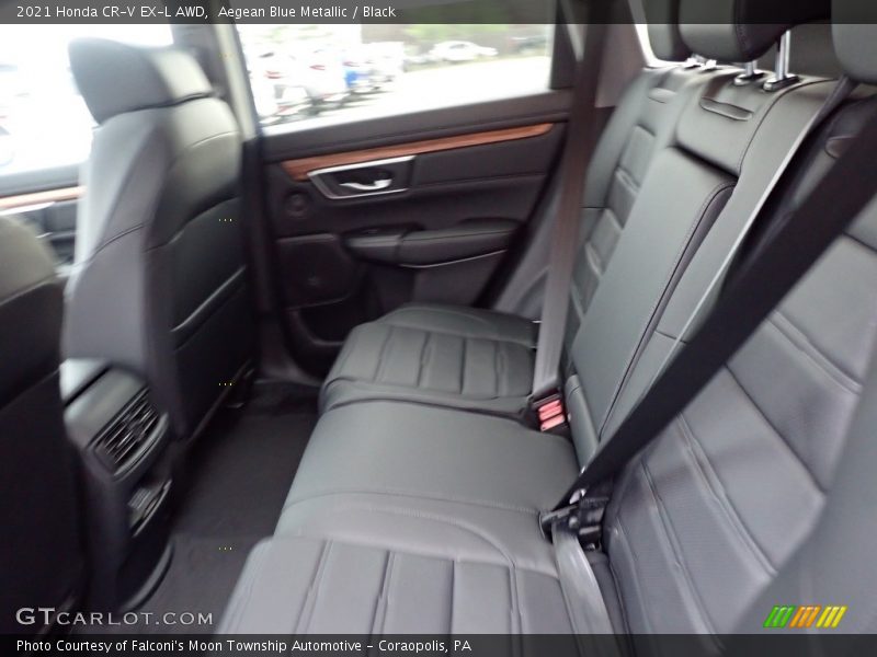 Aegean Blue Metallic / Black 2021 Honda CR-V EX-L AWD