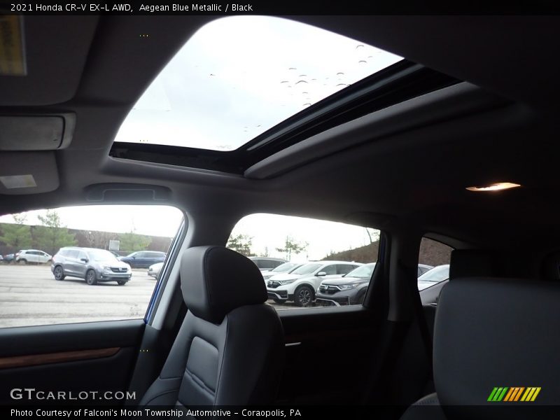 Aegean Blue Metallic / Black 2021 Honda CR-V EX-L AWD