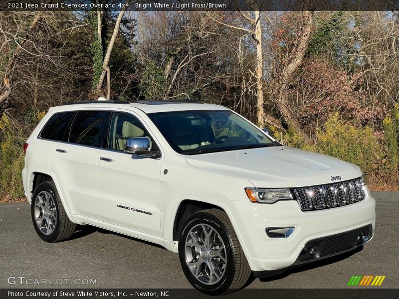 Bright White / Light Frost/Brown 2021 Jeep Grand Cherokee Overland 4x4