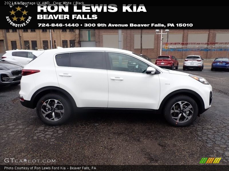 Clear White / Black 2021 Kia Sportage LX AWD