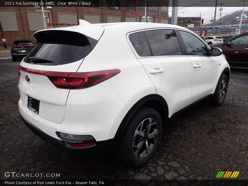 Clear White / Black 2021 Kia Sportage LX AWD