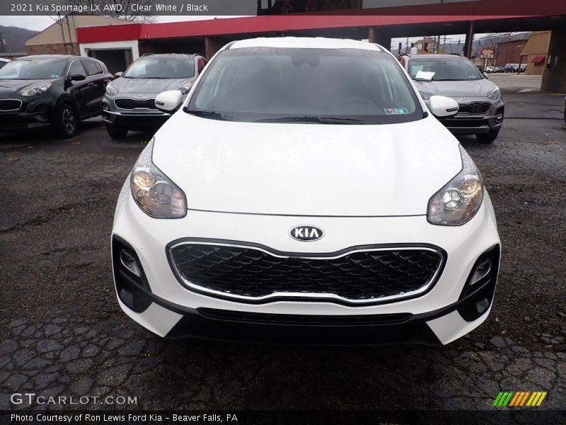 Clear White / Black 2021 Kia Sportage LX AWD