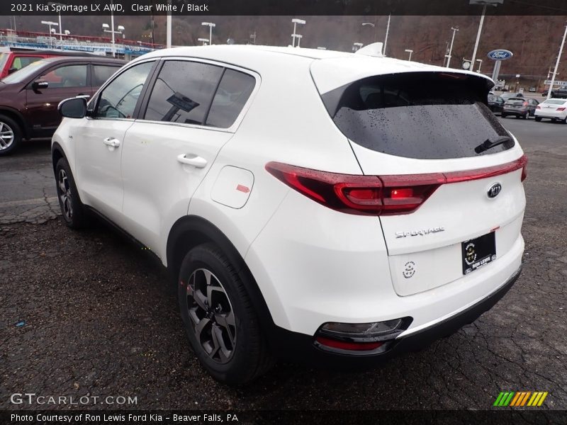 Clear White / Black 2021 Kia Sportage LX AWD