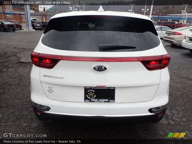 Clear White / Black 2021 Kia Sportage LX AWD