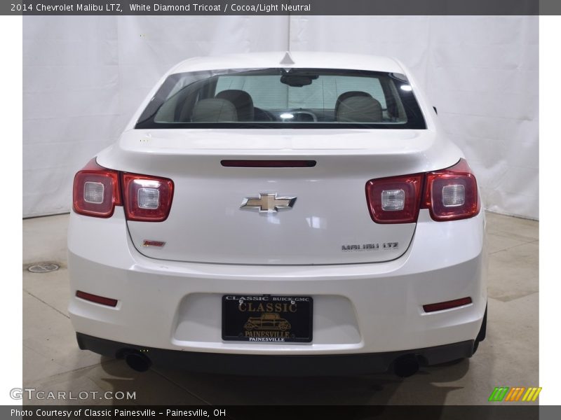White Diamond Tricoat / Cocoa/Light Neutral 2014 Chevrolet Malibu LTZ