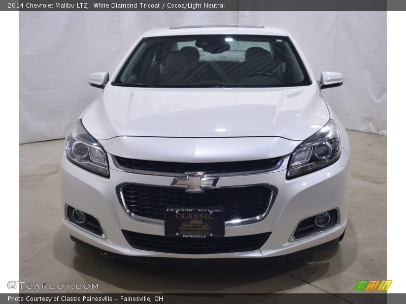 White Diamond Tricoat / Cocoa/Light Neutral 2014 Chevrolet Malibu LTZ