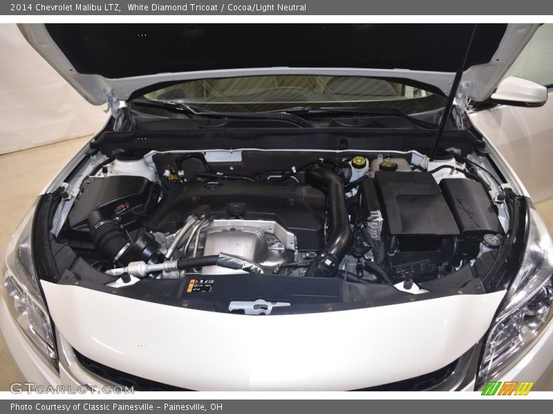White Diamond Tricoat / Cocoa/Light Neutral 2014 Chevrolet Malibu LTZ