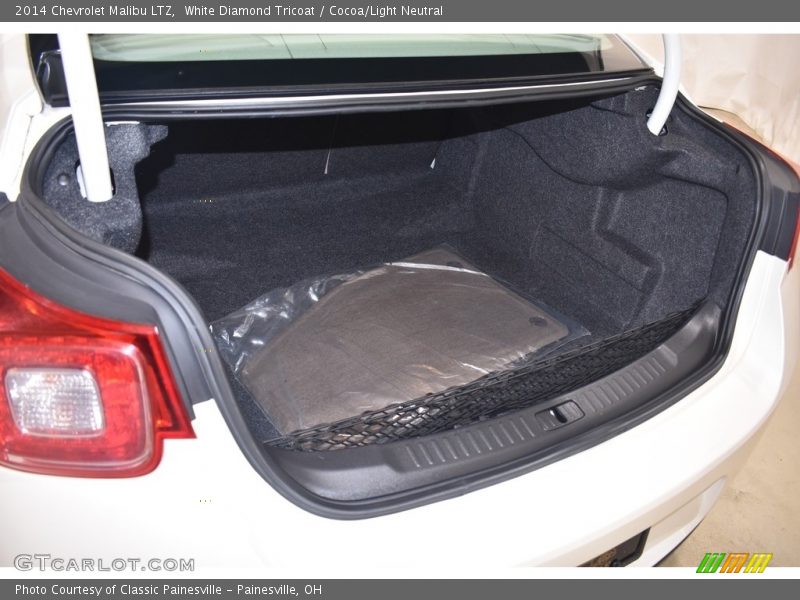 White Diamond Tricoat / Cocoa/Light Neutral 2014 Chevrolet Malibu LTZ