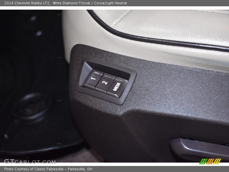 White Diamond Tricoat / Cocoa/Light Neutral 2014 Chevrolet Malibu LTZ