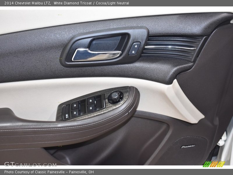 White Diamond Tricoat / Cocoa/Light Neutral 2014 Chevrolet Malibu LTZ