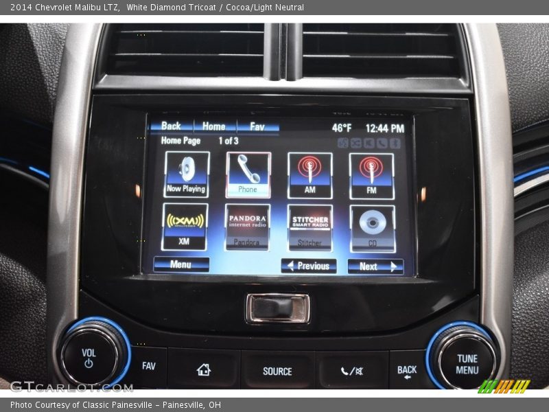 White Diamond Tricoat / Cocoa/Light Neutral 2014 Chevrolet Malibu LTZ