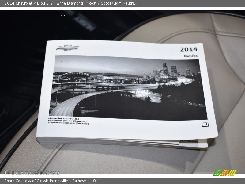 White Diamond Tricoat / Cocoa/Light Neutral 2014 Chevrolet Malibu LTZ
