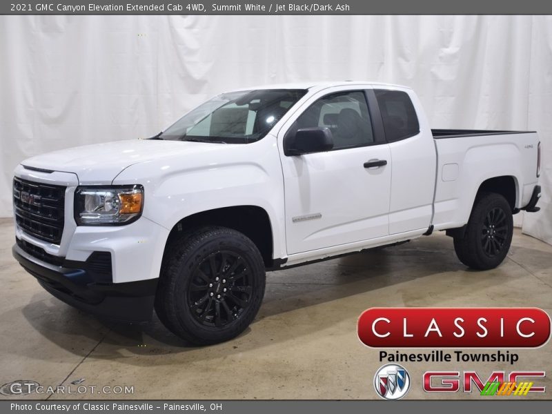 Summit White / Jet Black/Dark Ash 2021 GMC Canyon Elevation Extended Cab 4WD