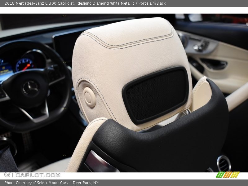 designo Diamond White Metallic / Porcelain/Black 2018 Mercedes-Benz C 300 Cabriolet