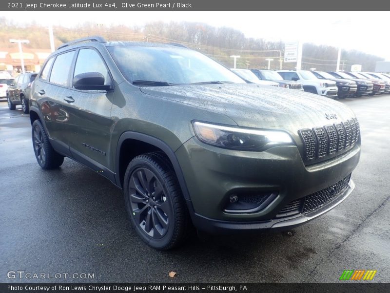 Olive Green Pearl / Black 2021 Jeep Cherokee Latitude Lux 4x4