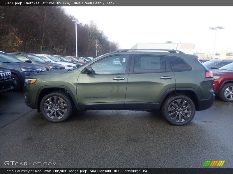 Olive Green Pearl / Black 2021 Jeep Cherokee Latitude Lux 4x4