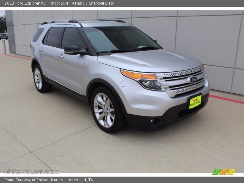 Ingot Silver Metallic / Charcoal Black 2013 Ford Explorer XLT