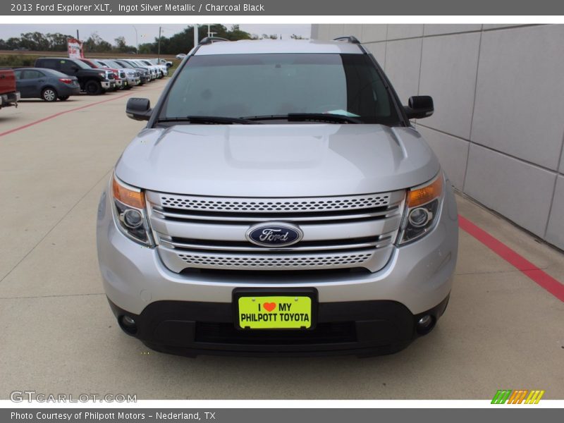Ingot Silver Metallic / Charcoal Black 2013 Ford Explorer XLT