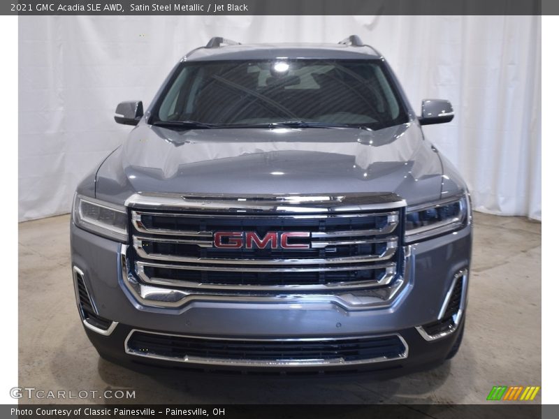 Satin Steel Metallic / Jet Black 2021 GMC Acadia SLE AWD