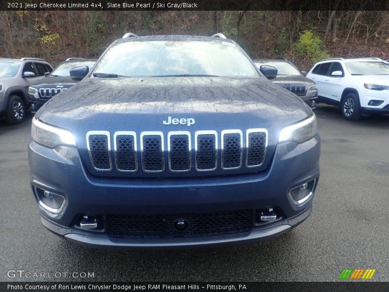 Slate Blue Pearl / Ski Gray/Black 2021 Jeep Cherokee Limited 4x4