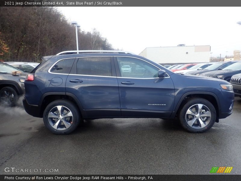 Slate Blue Pearl / Ski Gray/Black 2021 Jeep Cherokee Limited 4x4