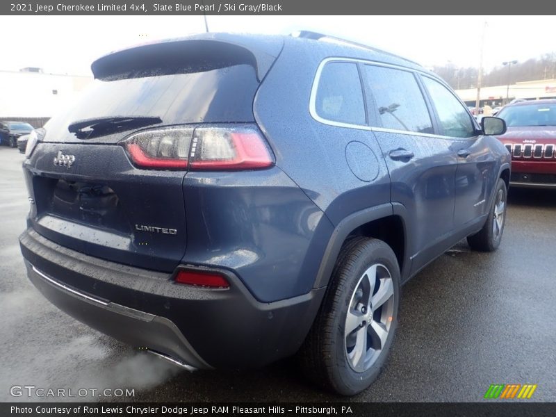 Slate Blue Pearl / Ski Gray/Black 2021 Jeep Cherokee Limited 4x4