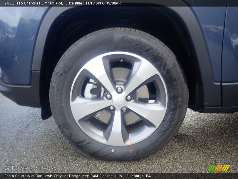 Slate Blue Pearl / Ski Gray/Black 2021 Jeep Cherokee Limited 4x4