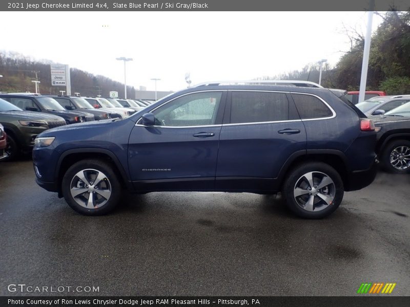 Slate Blue Pearl / Ski Gray/Black 2021 Jeep Cherokee Limited 4x4