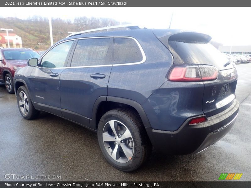 Slate Blue Pearl / Ski Gray/Black 2021 Jeep Cherokee Limited 4x4