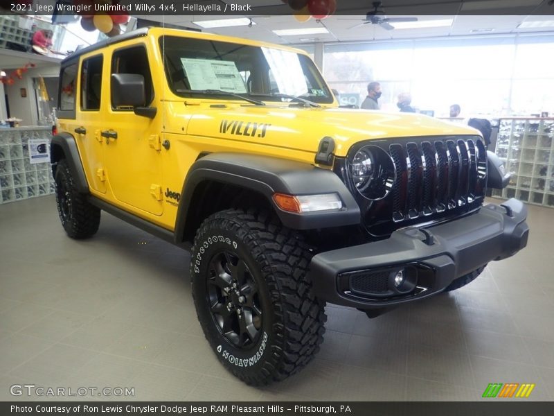 Hellayella / Black 2021 Jeep Wrangler Unlimited Willys 4x4
