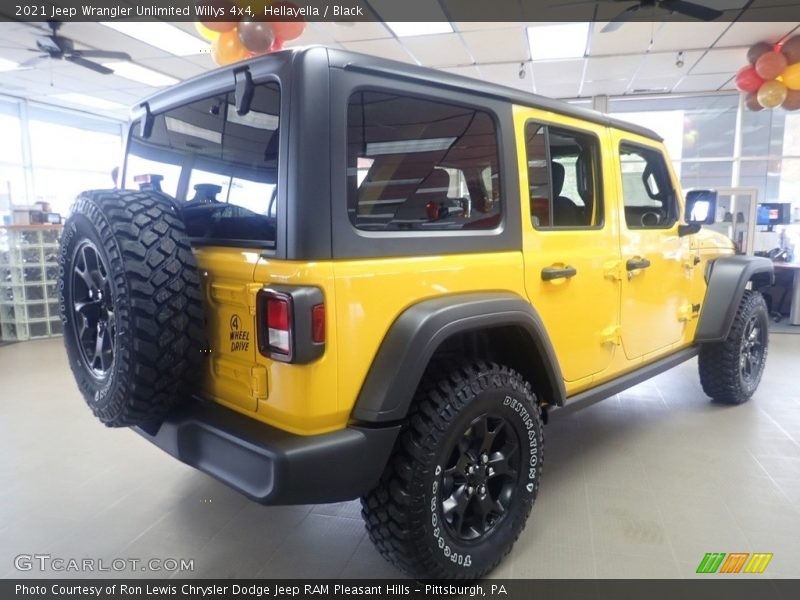 Hellayella / Black 2021 Jeep Wrangler Unlimited Willys 4x4