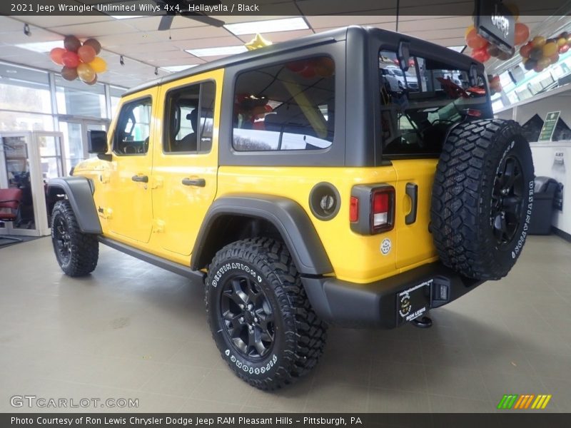 Hellayella / Black 2021 Jeep Wrangler Unlimited Willys 4x4