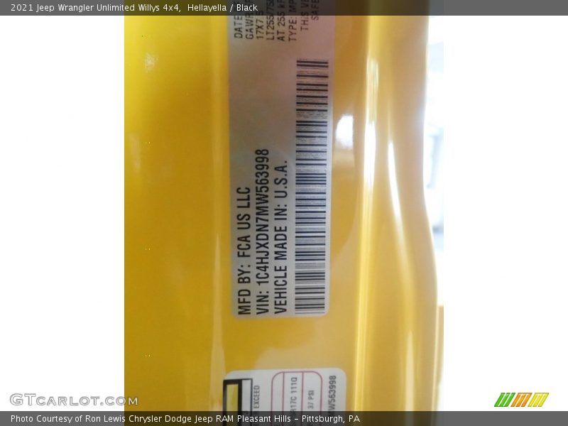 Hellayella / Black 2021 Jeep Wrangler Unlimited Willys 4x4