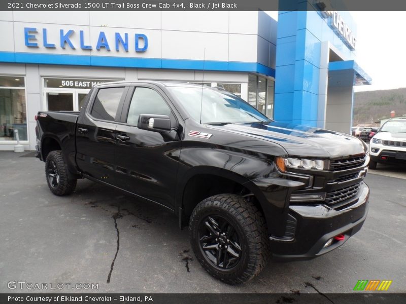 Black / Jet Black 2021 Chevrolet Silverado 1500 LT Trail Boss Crew Cab 4x4