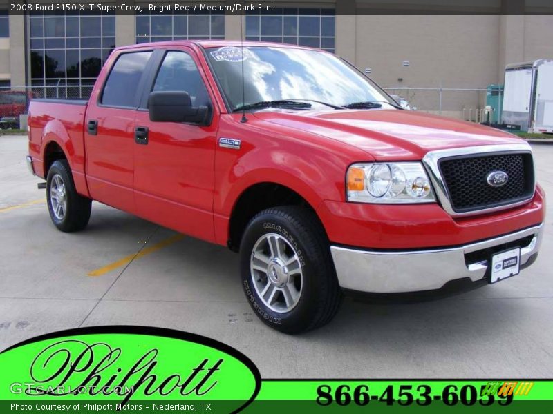 Bright Red / Medium/Dark Flint 2008 Ford F150 XLT SuperCrew