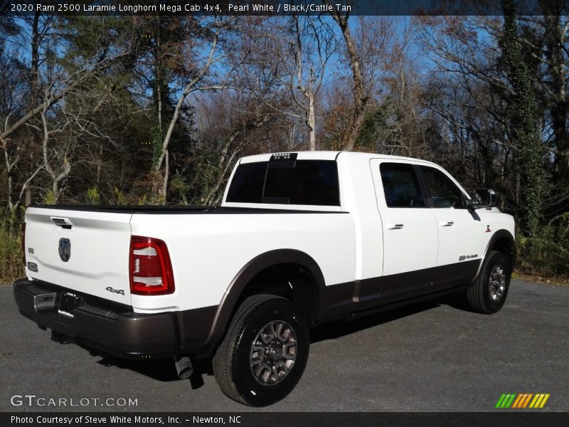 Pearl White / Black/Cattle Tan 2020 Ram 2500 Laramie Longhorn Mega Cab 4x4