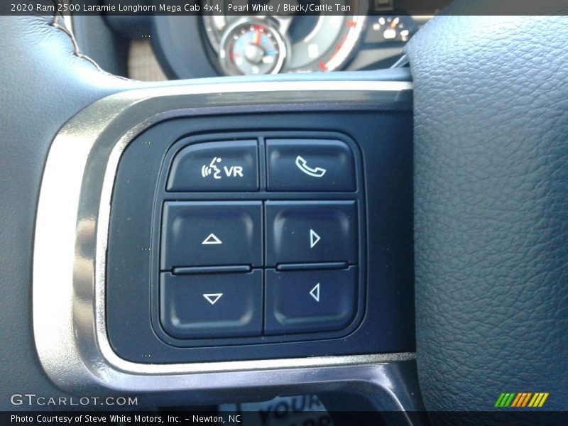 Pearl White / Black/Cattle Tan 2020 Ram 2500 Laramie Longhorn Mega Cab 4x4