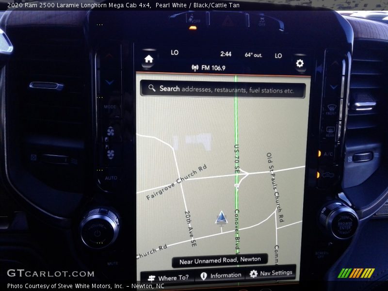 Pearl White / Black/Cattle Tan 2020 Ram 2500 Laramie Longhorn Mega Cab 4x4