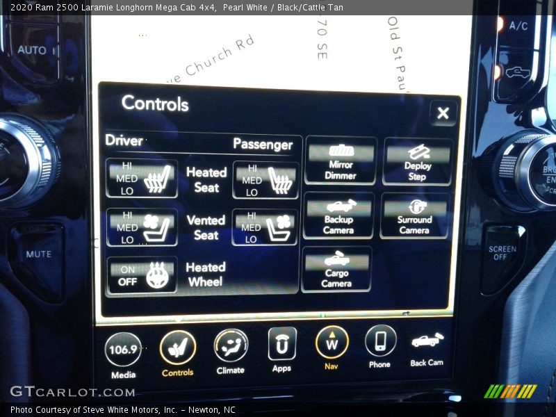 Pearl White / Black/Cattle Tan 2020 Ram 2500 Laramie Longhorn Mega Cab 4x4