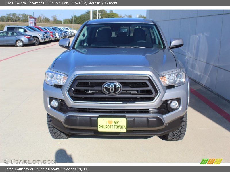 Silver Sky Metallic / Cement 2021 Toyota Tacoma SR5 Double Cab