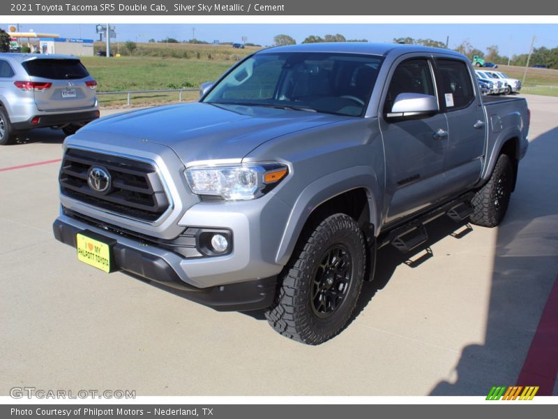 Silver Sky Metallic / Cement 2021 Toyota Tacoma SR5 Double Cab