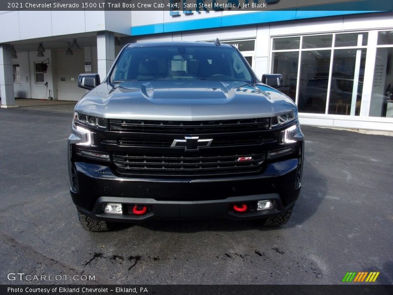 Satin Steel Metallic / Jet Black 2021 Chevrolet Silverado 1500 LT Trail Boss Crew Cab 4x4