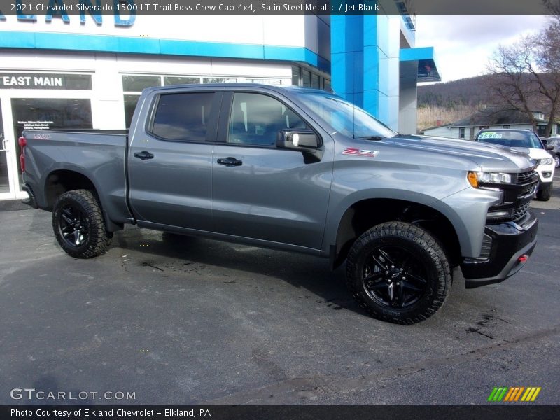 Satin Steel Metallic / Jet Black 2021 Chevrolet Silverado 1500 LT Trail Boss Crew Cab 4x4