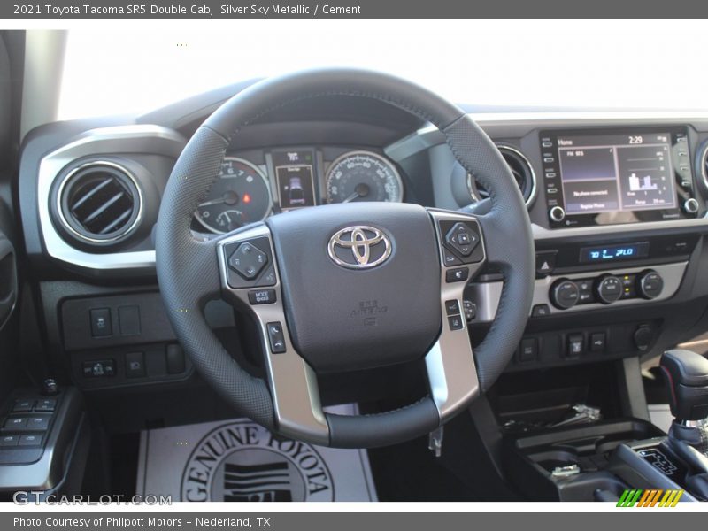 Silver Sky Metallic / Cement 2021 Toyota Tacoma SR5 Double Cab