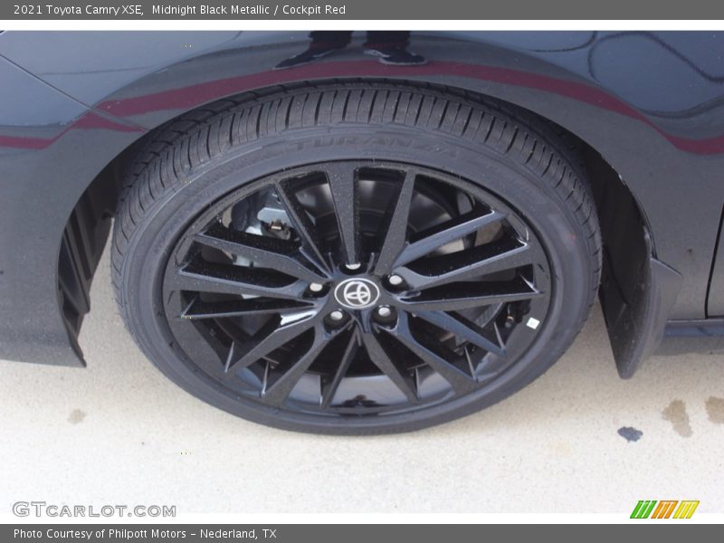 Midnight Black Metallic / Cockpit Red 2021 Toyota Camry XSE