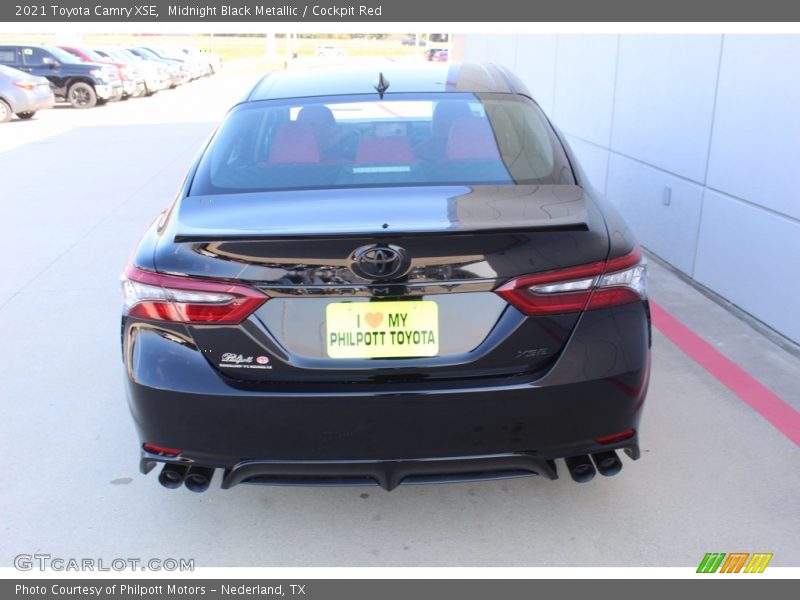 Midnight Black Metallic / Cockpit Red 2021 Toyota Camry XSE