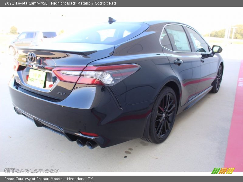 Midnight Black Metallic / Cockpit Red 2021 Toyota Camry XSE