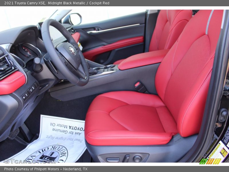 Midnight Black Metallic / Cockpit Red 2021 Toyota Camry XSE