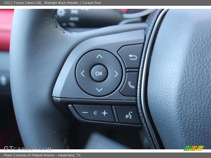 Midnight Black Metallic / Cockpit Red 2021 Toyota Camry XSE